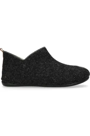Manfield Dames - Donkergrijze pantoffels