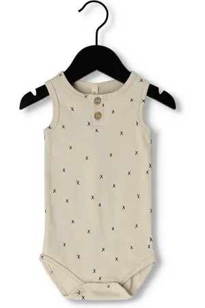Quincy Mae Sleeveless Henley Bodysuit Rompers Unisex -
