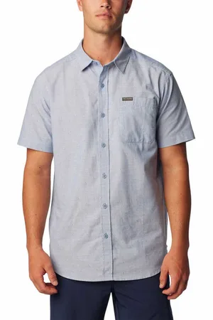 Columbia Rapid Rivers™ Overhemd Met Korte Mouwen Grijs L Man