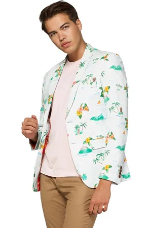 OppoSuits Deluxe Tropical - Hawaiian - Heren Blazer - Carnavalskleding - Zomers - Aloha Blue