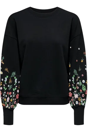 ONLY Brooke Round Neck Flower Sweater Dames
