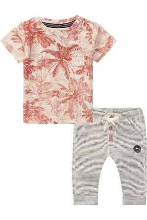 Noppies Kledingset - 2delig - Broek Hospet Ebony White - Shirt Hudaida Hot Sauce