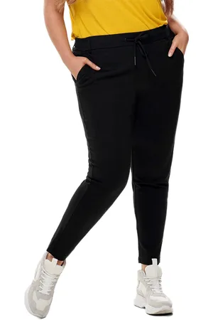 ONLY Dames Chino Broek GOLDTRASH comfort/relaxed Zwart 48W / 32L Volwassenen