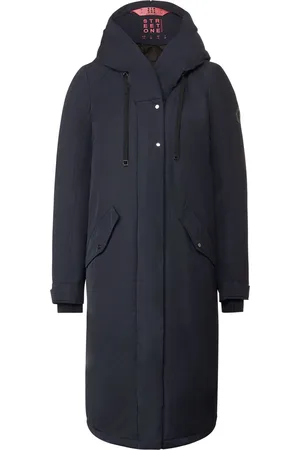 Street one Long padded parka w. big hood
