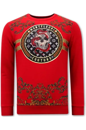 TONY BACKER Heren Sweater met Print - Snake Skull - 3674