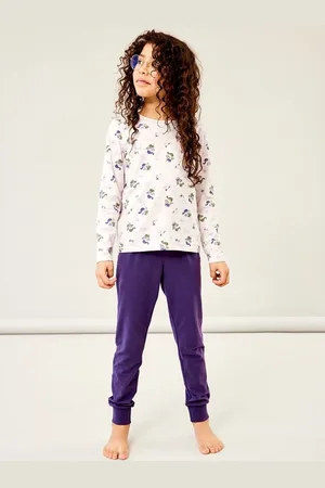 NAME IT Meisjes pyjama - Lila fairytale - Katoenen meisjes nachtkleding - 128