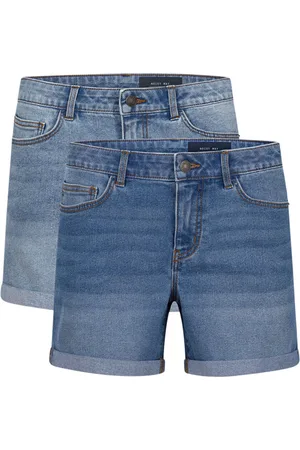 Noisy May Dames Short Broeken BeLucky 2er Pack regular/straight Fit Blauw Volwassenen 2 Pack Korte Jeans Broeken