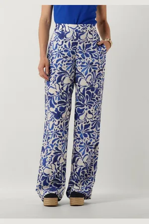 Jansen Amsterdam Wbf429 Woven Printed Wide Long Pants Broeken Dames -