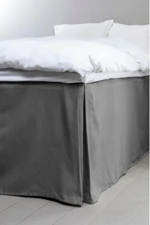 Merkloos Gekleurde bedhoes 60 cm Biologische kwaliteit - Zachte en duurzame materialen Corner Bed Skirt