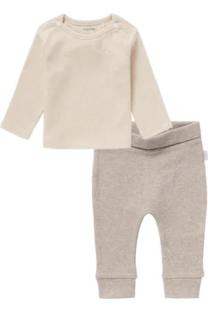 Noppies SET(2delig) Broekje NAURA en Shirt NATAL OATMEAL