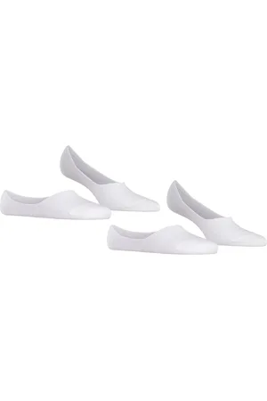 Burlington Everyday 2-Pack onzichtbare antislip kousenvoetjes katoen multipack footies dames wit