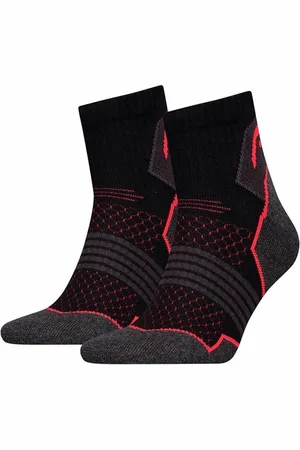 Head Unisex hiking quarter 2-pack black/red 39-42 - sokken