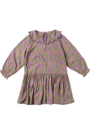 Your Wishes Vivid Flower Collar Dress Jurken Meisjes - Kleedje - Rok - Jurk -