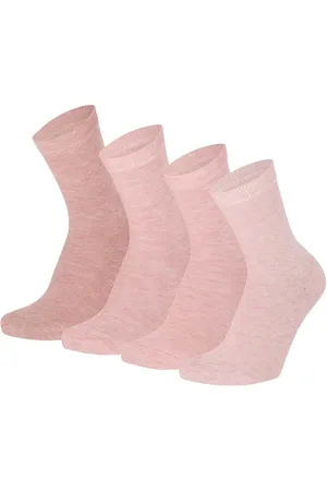 Apollo Kindersokken basic - Bio Katoen - Roze - 4 Pak