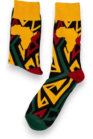 Merkloos Afrikaanse sokken / Afro sokken / Kente sokken - - Afrika print kousen / Vrolijke sokken