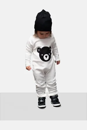 Merkloos RG Unisex baby jumpsuit wit 3-6 maanden