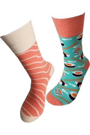 Merkloos Verjaardag cadeautje voor hem en haar - Sokken - Sushi Sokken - Leuke sokken - Vrolijke sokken - Luckyday Socks - Sokken met tekst - Aparte Sokken - Sokken waar je vrolijk van wordt