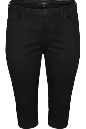 Zizzi JEANS AMY CAPRI Dames Jeans - Black