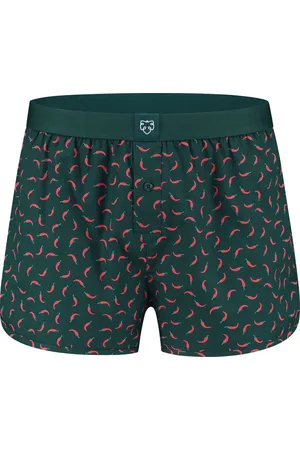 A-dam Spicy Peppa - Boxershort - Katoen - Onderbroek - Ondergoed - Cadeau voor hem - Heren - Donkergroen - XXL