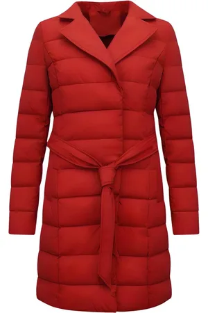 Gentile Bellini Puffer Jas Dames Lang - Winterjas Dames Lang - 7920 - Rode Jas