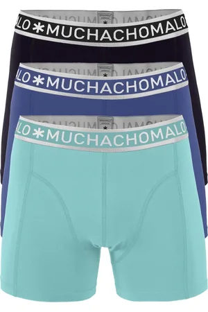 Muchachomalo Solid Heren Boxershorts - 3 pack - /Turqoise/Blauw