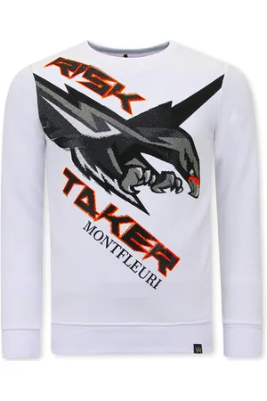 TONY BACKER Heren Sweater met Print - Eagle Head - 3645