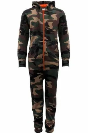 Woodland Camouflage onesie - maat 146/152 - Legerprint huispak
