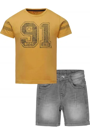 Noppies Koko Noko - - Kledingset - 2delig - Broek Grey Jeans - Shirt General Santos Oker