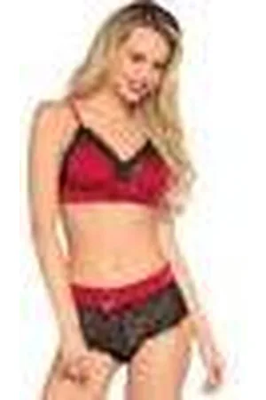 Leg Avenue Satin spandex bralette, string
