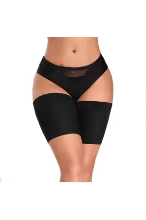 Gabriella Gladde Satijnen Dijenband 15 cm breed, , maat 7/8 ( 3XL/4XL), 76-82 cm