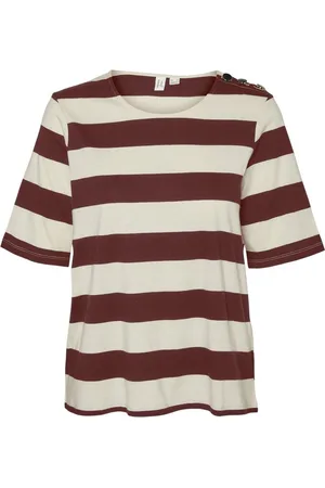 VERO MODA VMMILLA S/S T-SHIRT JRS BTQ GA - Dames - Blouses