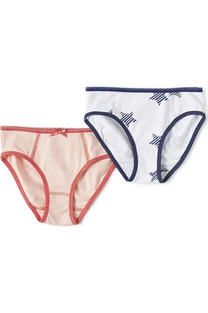 Little Label Slips 2-pack - light pink & white star - maat: 110/116 - bio-katoen