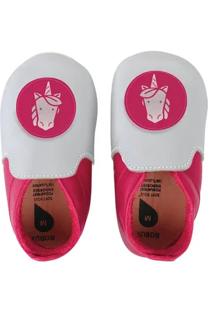 Bobux Babyslofjes silver fuchsia unicorn loafer - maat 18
