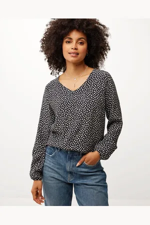 Mexx V-neck Blouse Aop Black