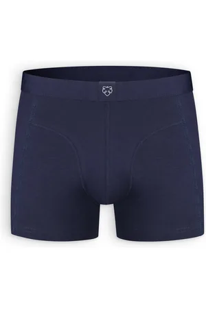A-dam Navy Solid - Boxershort - Heren - Volwassenen - Vegan - Boxershorts - Onderbroek - Ondergoed - Katoen - Donkerblauw - S
