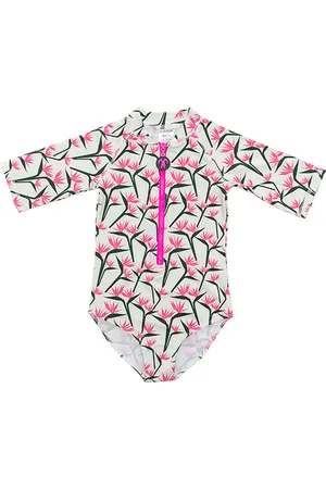 Ducksday UV Badpak - met rits - Surf - voor meisjes - UPF 50+ - Eendelig - - 98/104