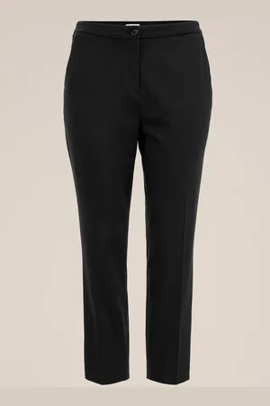 WE Fashion Dames slim fit pantalon met stretch - Curve