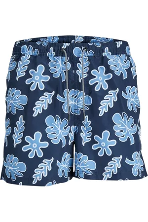 JACK & JONES Heren Zwemshorts JPSTFIJI AOP Bladeren Print