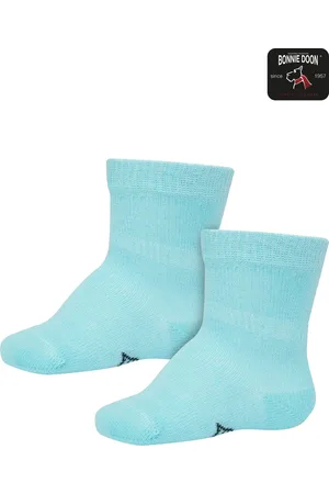 Bonnie Doon Basic Sokken Baby Blauw 8/12 maand - 2 paar - Unisex - Organisch Katoen - Jongens en Meisjes - Stay On Socks - Basis Katoenen Sok - Zakt niet af - Gladde Naden - GOTS gecertificeerd - 2-pack - Multipack - - OL9344012.114