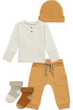 Noppies Kledingset - 5DELIG - Broek Murphy Apple Cinnamon - Shirt Miami Oatmeal - Beanie Mebane Apple Cinnamon - 2 Paar sokjes Maxton
