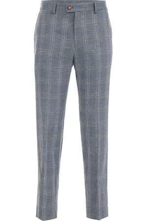 Van gils Heren slim fit pantalon met dessin