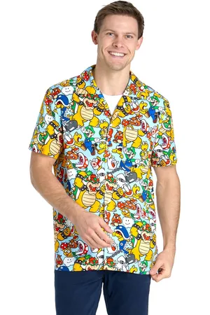 OppoSuits Shirt - Bowsers Kingdom - Heren Overhemd - Korte Mouwen