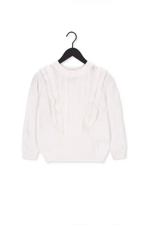 Minus Eudora Knit Pullover Truien & vesten Dames - Sweater - Hoodie - Vest- Wit