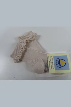 Petit Bateau Sokken - 2 Pack - Meisjes - - Kantjes - 12 maand 21/22