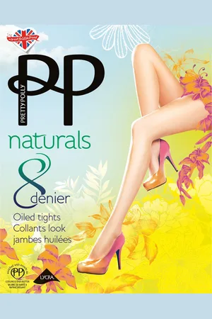 Pretty Polly " 8D. ""Naturals"" Oiled Shine Summer Tights"