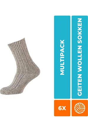 Apollo 6-Pack Ouderwetse Noorse Wollen Sokken Grof - - Unisex