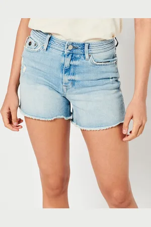 Superdry Vintage Mid Rise Slim Korte Broek Grijs 26 Vrouw