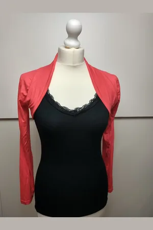 Merkloos Dames banned bolero Alinda lange mouwen maat S/M