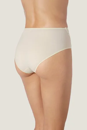 Merkloos Slip met kant en hoge taille - Antibacterieel - Ecologisch - Absorberend - Sojagaren - Cavakleur - S