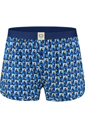 A-dam Johnny - Boxershort - Katoen - Onderbroek - Ondergoed - Heren - Blauw - L